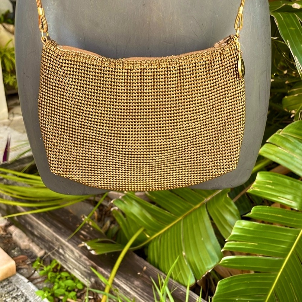 Whiting and Davis gold mesh  bag